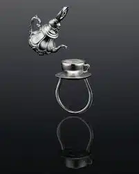 Silver Small Teapot Rings☕💍