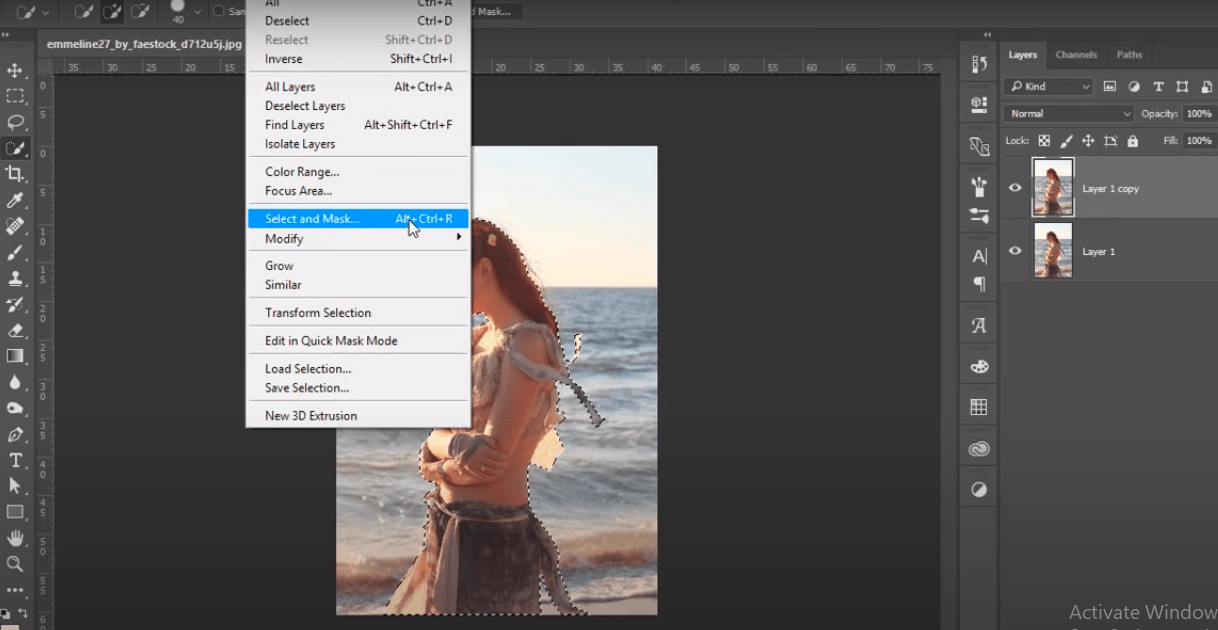 How to Hair Refine Edge in Photoshop