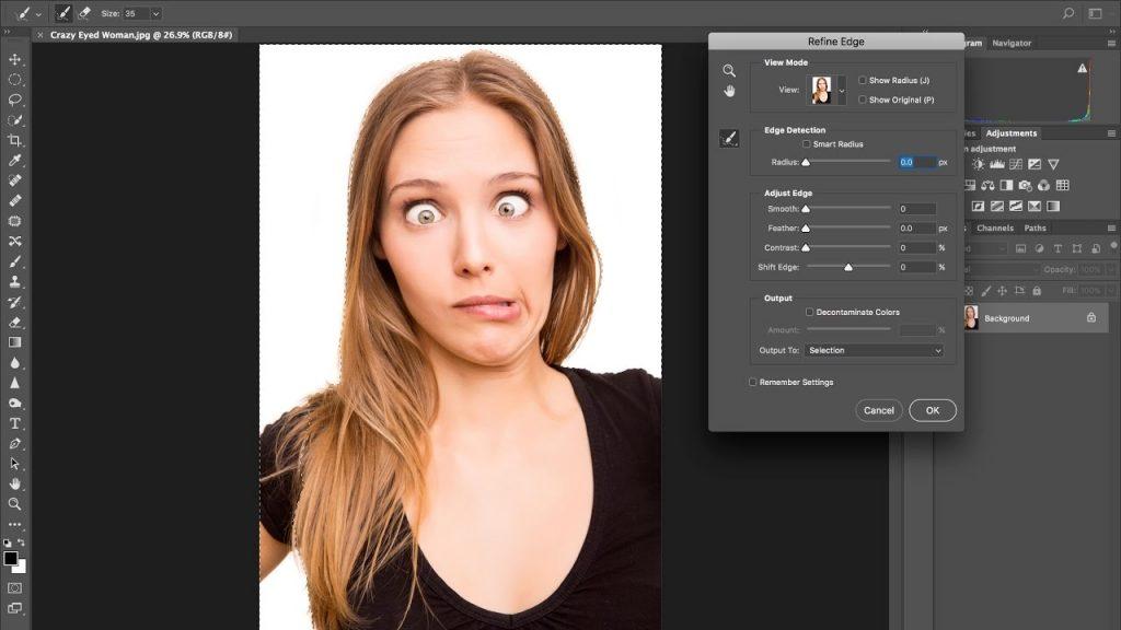 How to Get Refine Edge in Photoshop CC